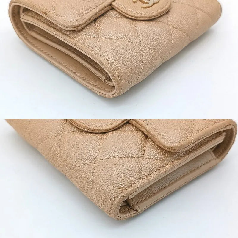 js690-chanel-beige-caviar-leather-classic-small-flap-wallet