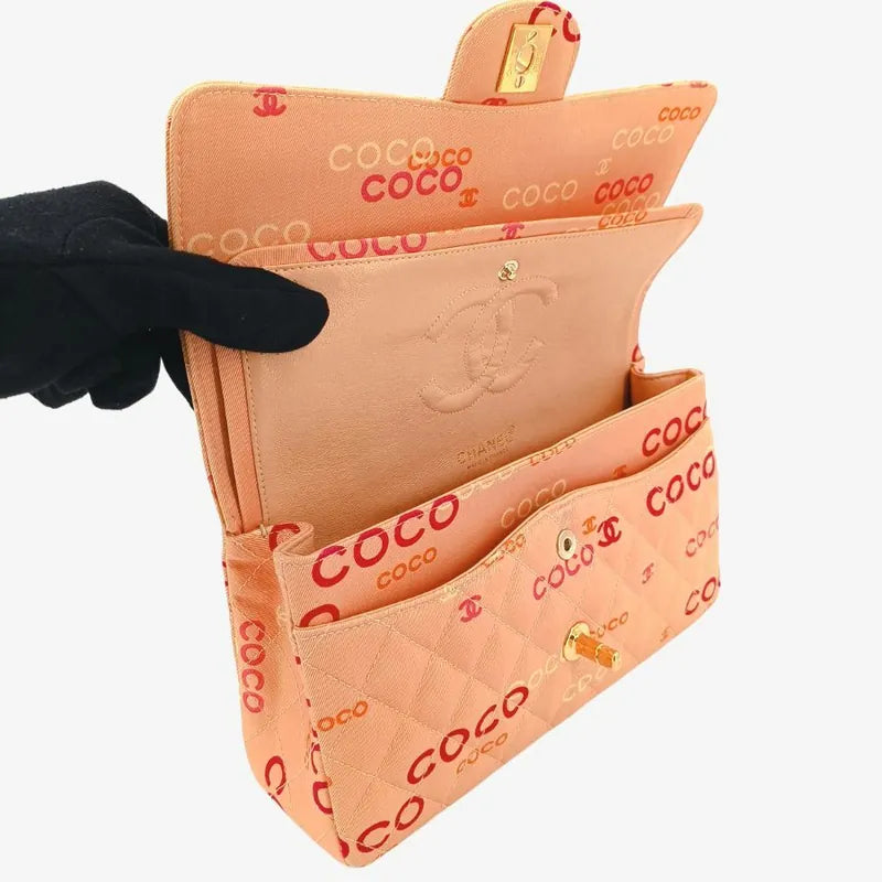 sh012-chanel-vintage-pink-canvas-coco-print-flap-bag