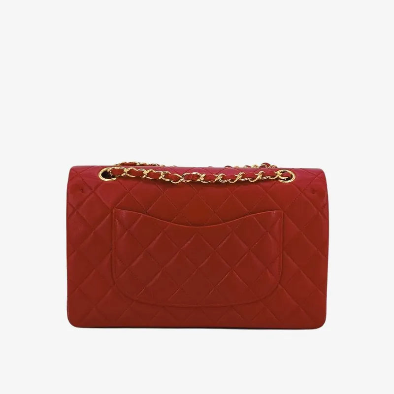 ra377-chanel-vintage-red-lambskin-25cm-classic-flap-bag