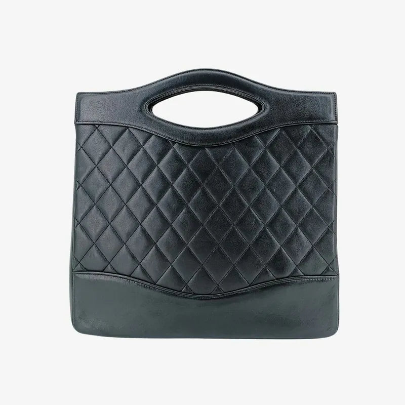 jw231-chanel-vintage-black-lambskin-quilted-31-tote-bag