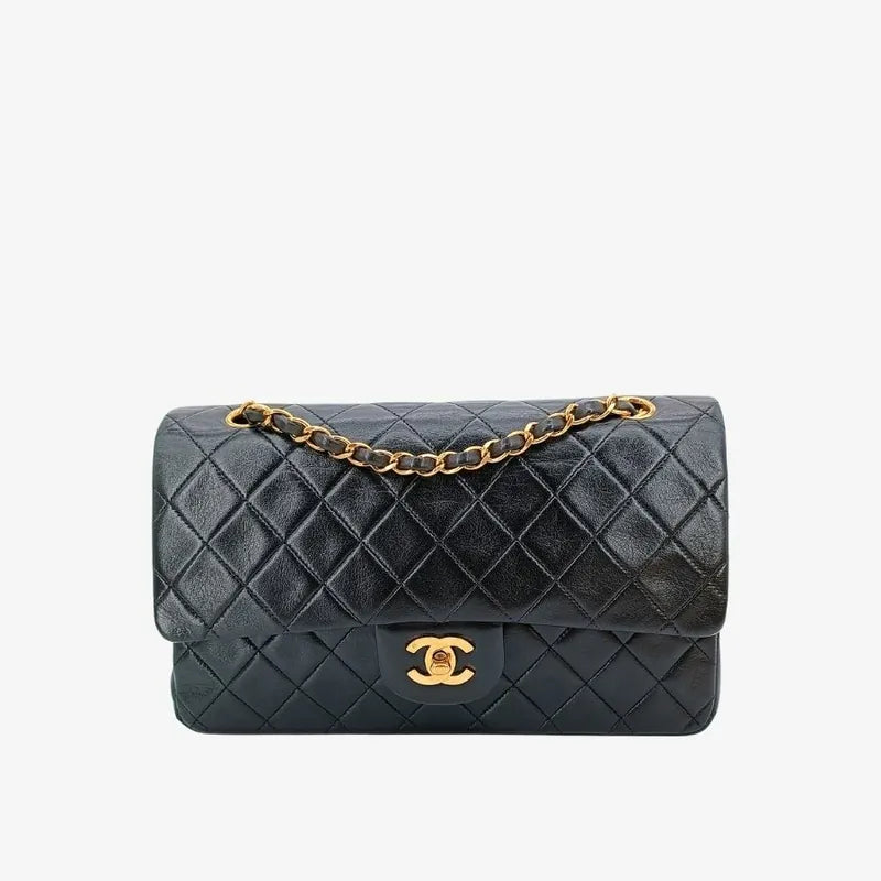 90204306-chanel-vintage-black-lambskin-25cm-classic-flap-bag