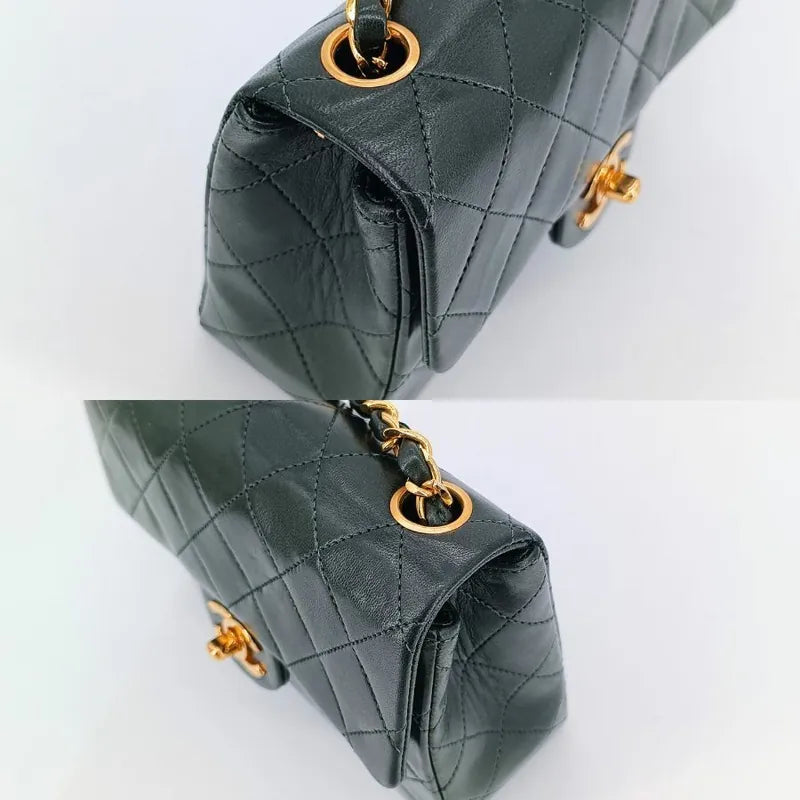 ra122-chanel-vintage-green-lambskin-17cm-mini-square-flap-bag