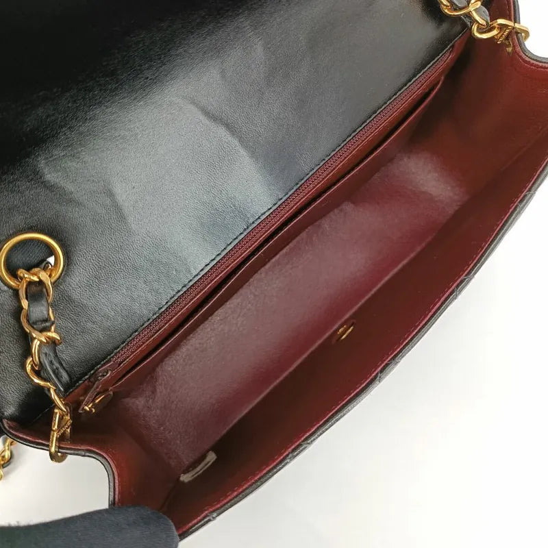 jt637-chanel-vintage-black-lambskin-25cm-diana-flap-bag