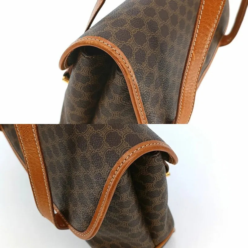 jt564-celine-brown-canvas-macadam-shoulder-bag