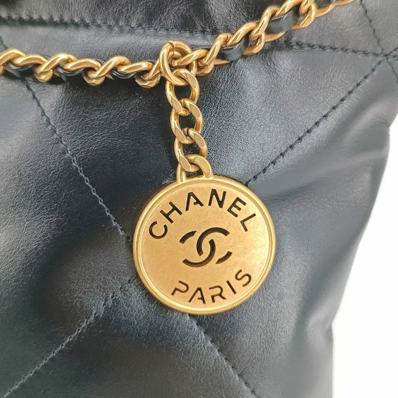 jt684-chanel-black-shiny-calfskin-quilted-22-mini-shoulder-bag