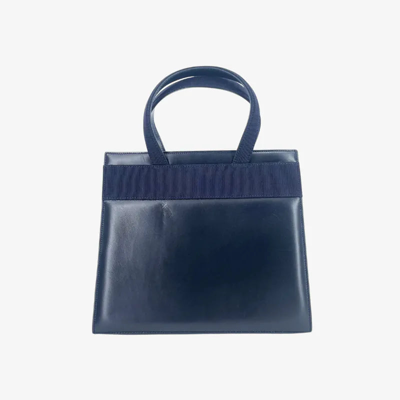 jw609-salvatore-ferragamo-vintage-navy-vara-ribbon-handbag