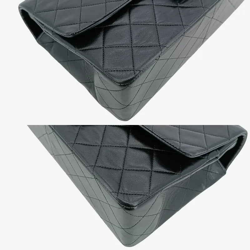 jt914-chanel-vintage-black-lambskin-27cm-classic-flap-bag