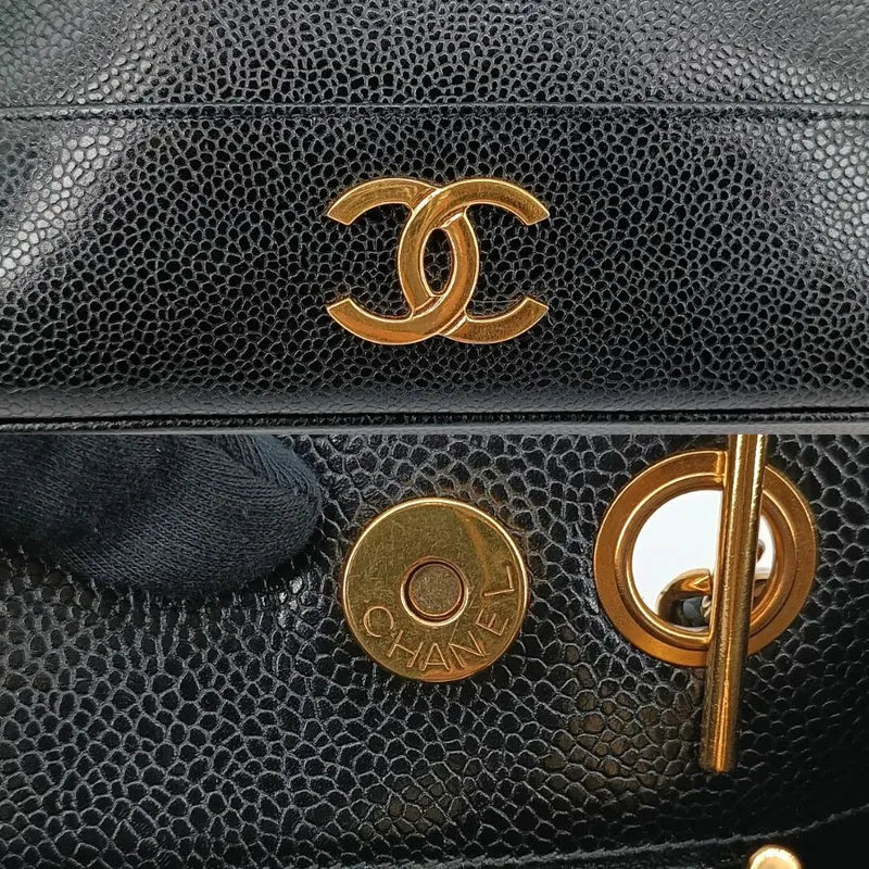jt494-chanel-vintage-black-caviar-leather-triple-cc-tote-bag
