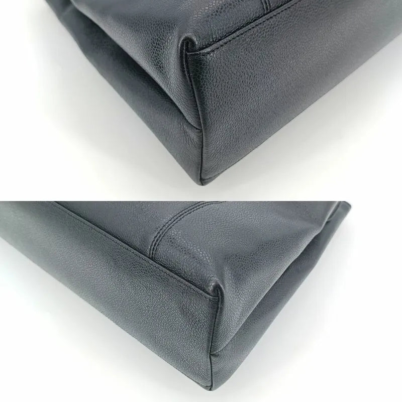 jt044-chanel-vintage-black-caviar-leather-embroidered-logo-tote-bag