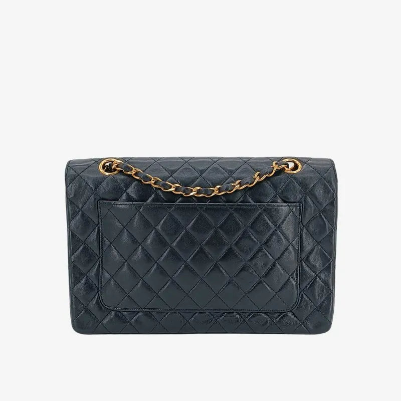 rb598-chanel-vintage-black-lambskin-quilted-flap-bag