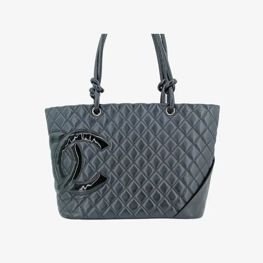 ra237-chanel-vintage-black-calfskin-cambon-tote-bag
