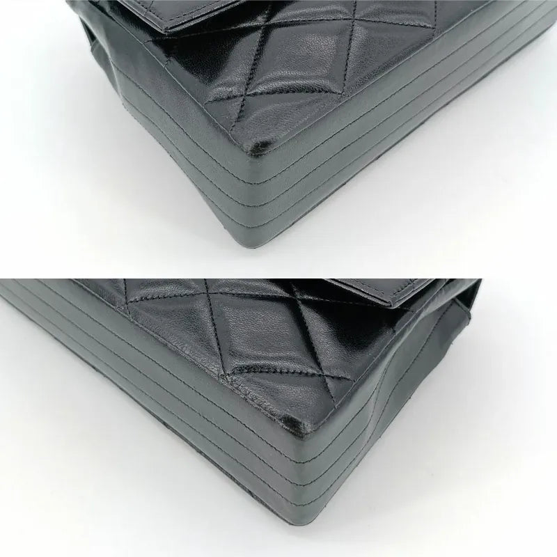 jt190-chanel-vintage-black-lambskin-pointed-flap-bag