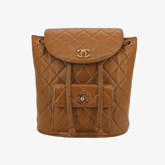 c420-chanel-vintage-brown-lambskin-duma-backpack