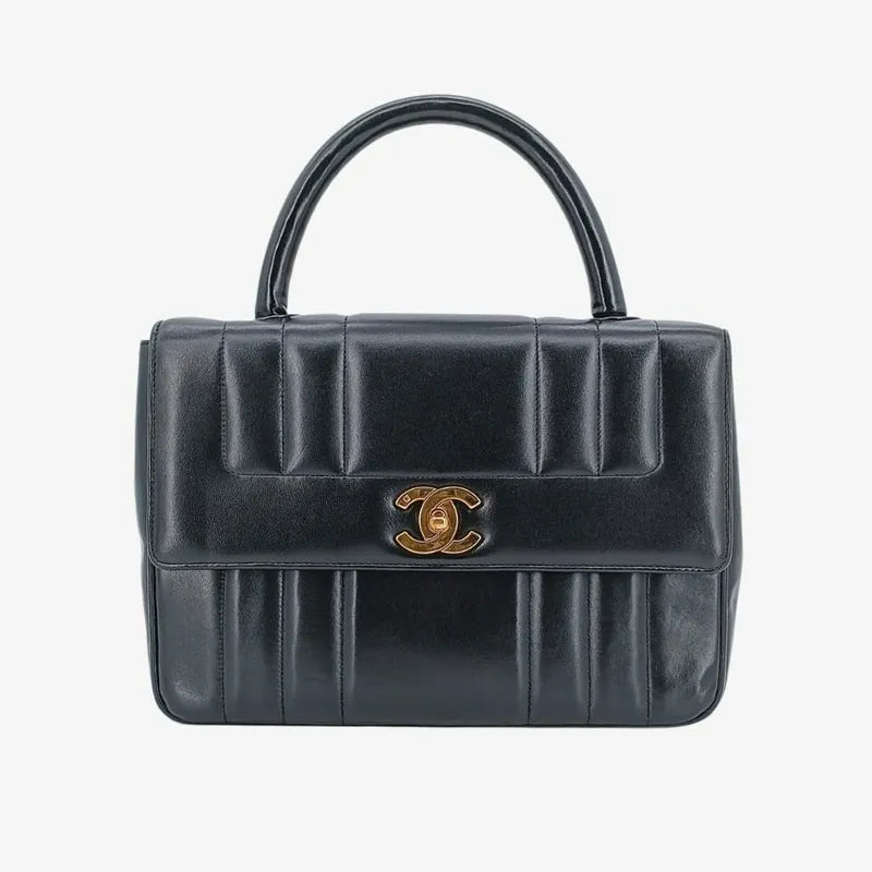 ra658-chanel-vintage-black-lambskin-vertical-flap-handbag