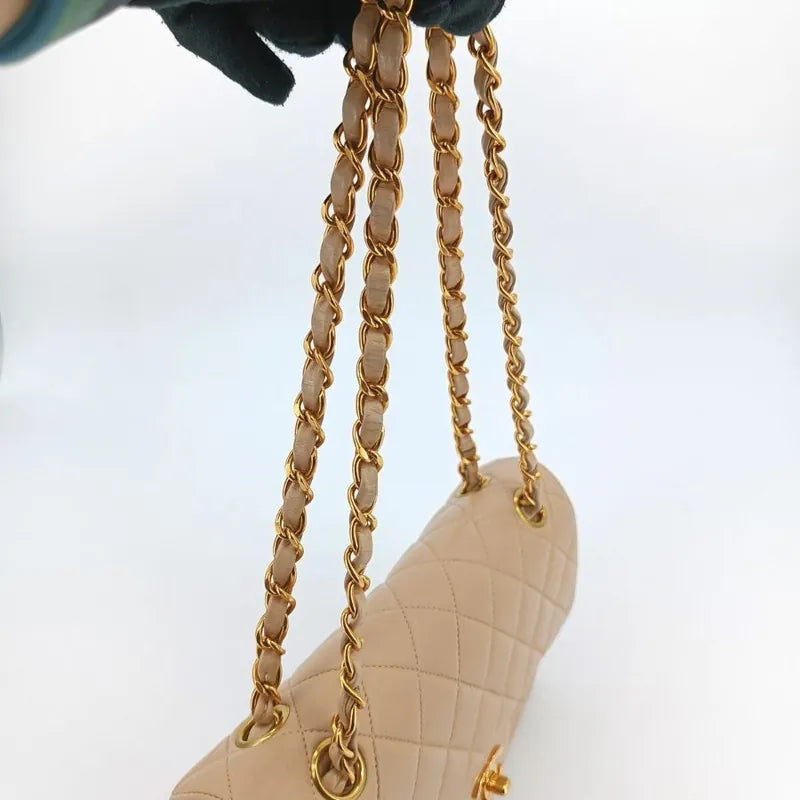 js724-chanel-vintage-beige-lambskin-23cm-double-side-flap-bag