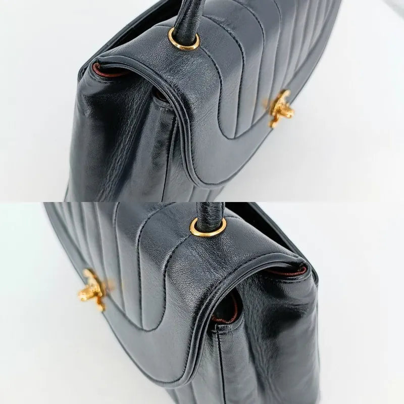 js040-chanel-vintage-black-lambskin-vertical-flap-bag