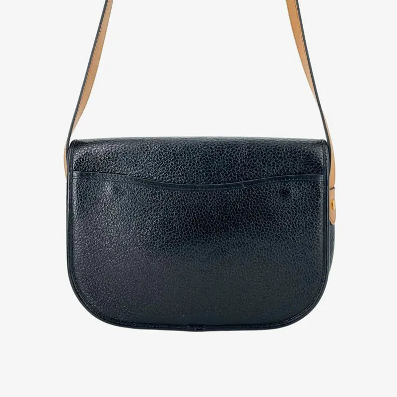 c564-christian-dior-vintage-black-caviar-leather-shoulder-bag