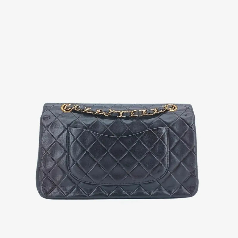 jt575-chanel-vintage-brown-lambskin-25cm-classic-flap-bag