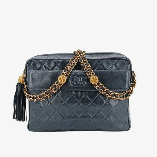 c422-chanel-vintage-black-lambskin-clover-chain-camera-bag