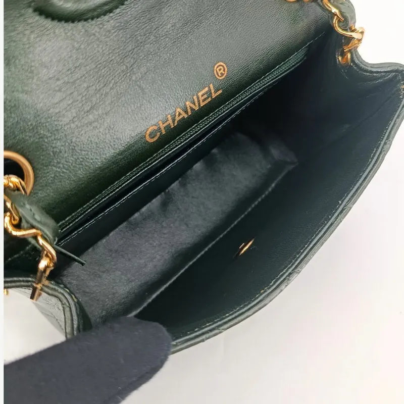 ra122-chanel-vintage-green-lambskin-17cm-mini-square-flap-bag
