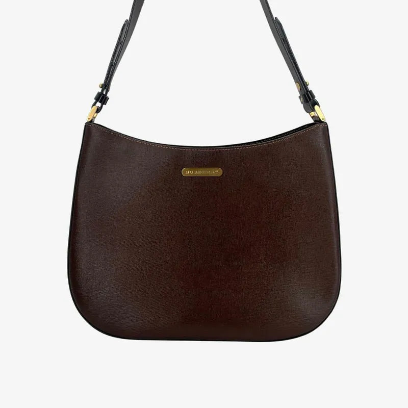 rc883-burberry-vintage-brown-leather-shoulder-bag