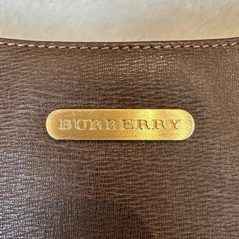 rc884-burberry-vintage-brown-leather-shoulder-bag