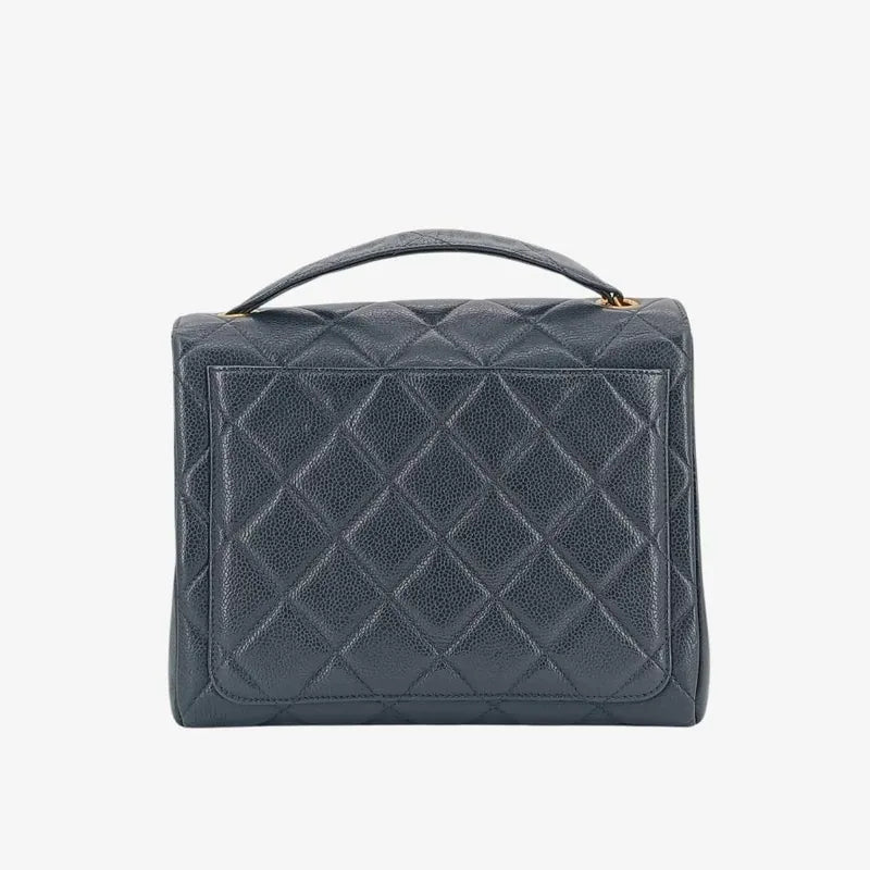 c497-chanel-vintage-black-caviar-leather-quilted-flap-bag