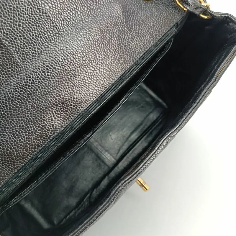 c319-chanel-vintage-black-caviar-leather-qulited-jumbo-flap-bag