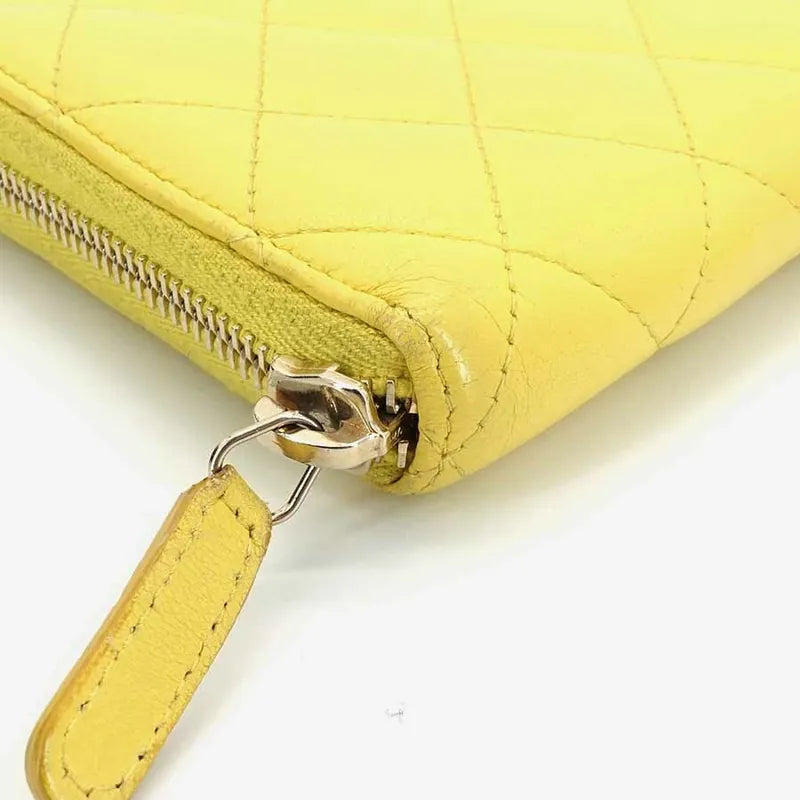 jr467-chanel-yellow-lambskin-qulited-wallet