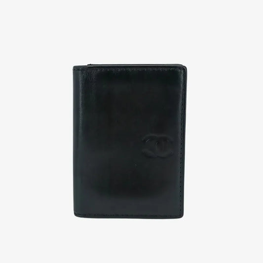 ju284-chanel-vintage-black-lambskin-card-holder
