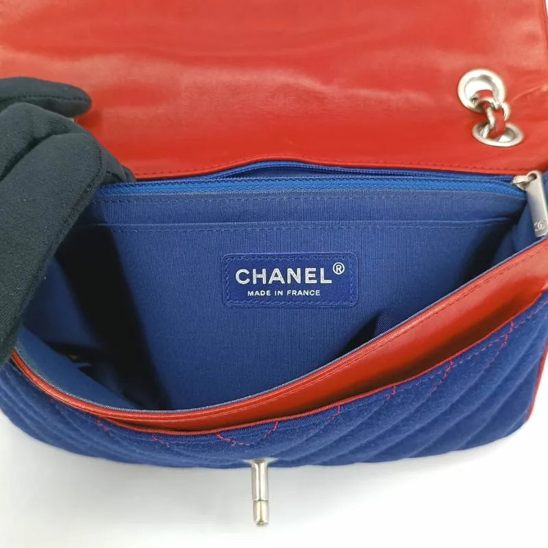 ra006-chanel-blue-cotton-chevron-leo-lion-flap-bag
