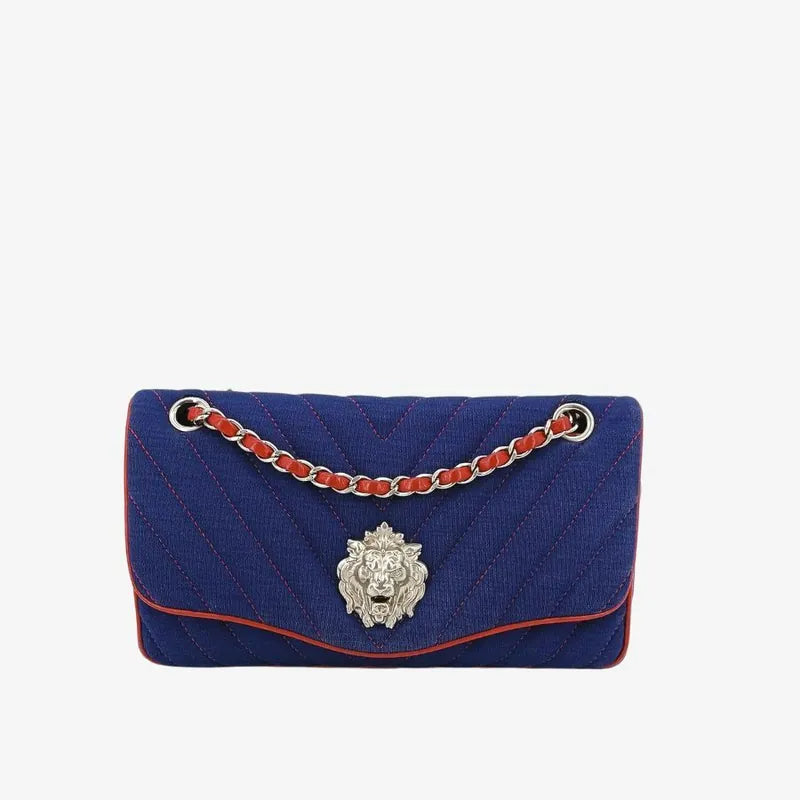 ra006-chanel-blue-cotton-chevron-leo-lion-flap-bag
