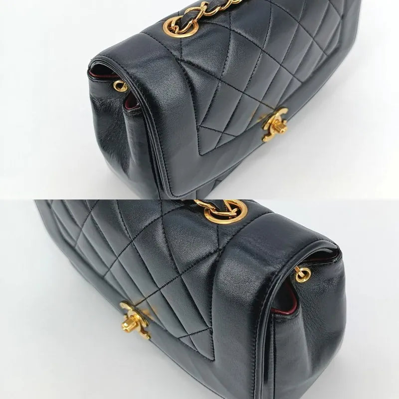 jt287-chanel-vintage-black-lambskin-22cm-diana-flap-bag
