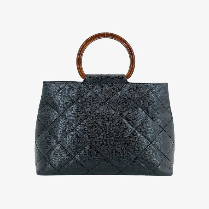 jw207-chanel-vintage-black-caviar-leather-wood-handle-handbag