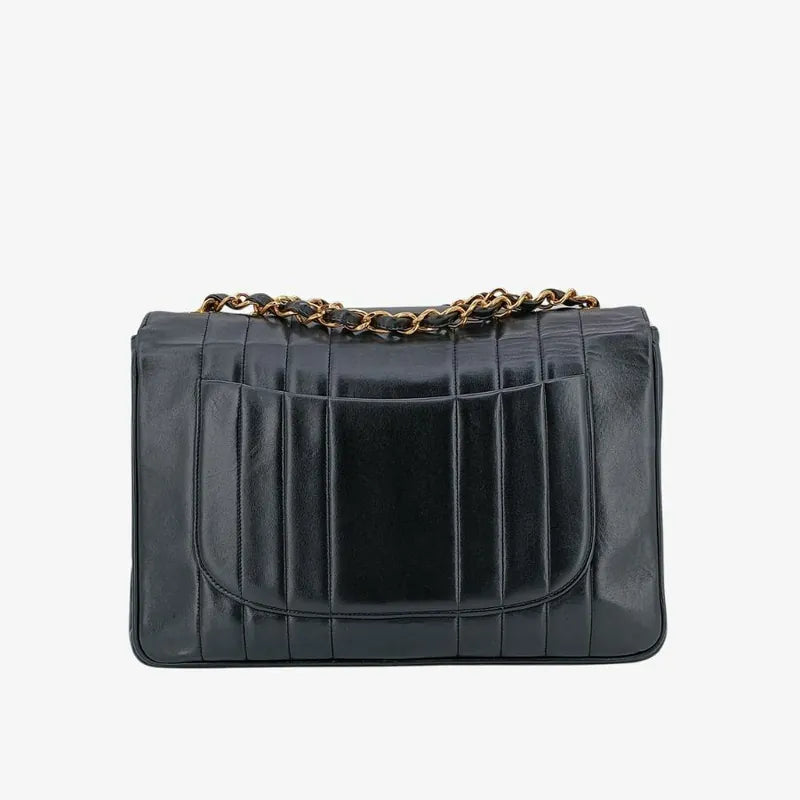 ra337-chanel-vintage-black-lambskin-vertical-jumbo-flap-bag