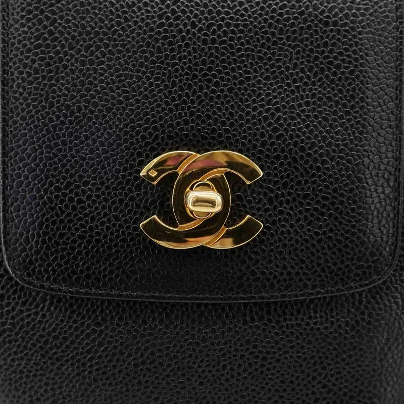 js172-chanel-vintage-black-caviar-leather-tote-bag