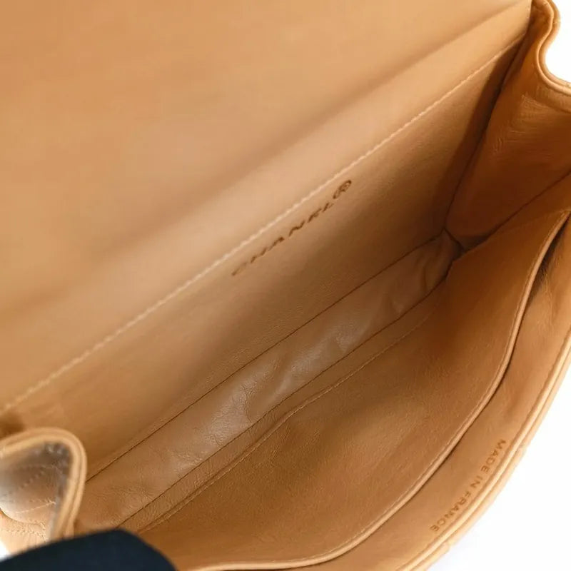 c343-chanel-vintage-beige-lambskin-23cm-double-side-flap-bag