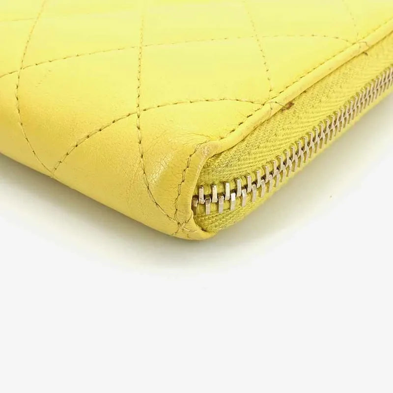 jr467-chanel-yellow-lambskin-qulited-wallet