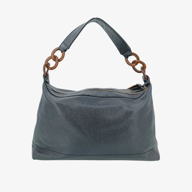 jt621-chanel-vintage-black-caviar-leather-wood-chain-handle-bag