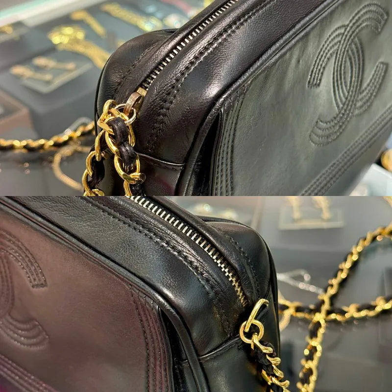 c526-chanel-vintage-black-lambskin-tassel-camera-bag