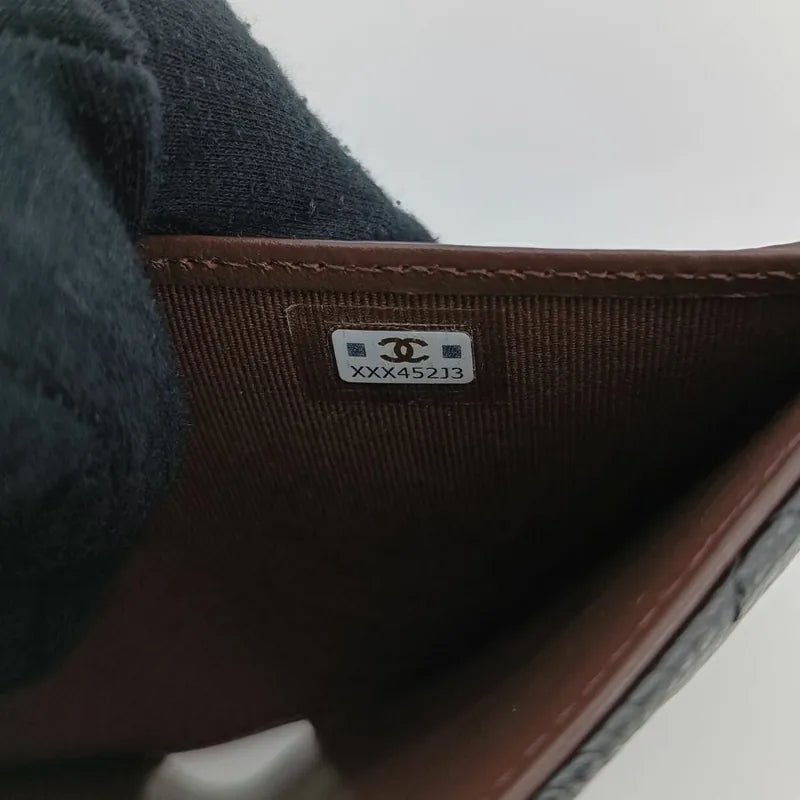 js970-chanel-balck-caviar-leather-classic-small-flap-wallet