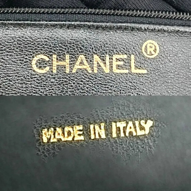 jah124-chanel-vintage-black-lambskin-quilted-flap-bag