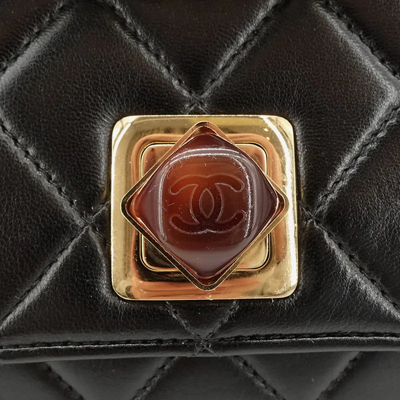jq455-chanel-vintage-black-lambskin-shoulder-flap-bag