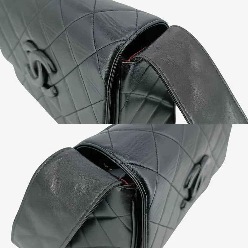 jah134-chanel-vintage-black-lambskin-quilted-flap-bag