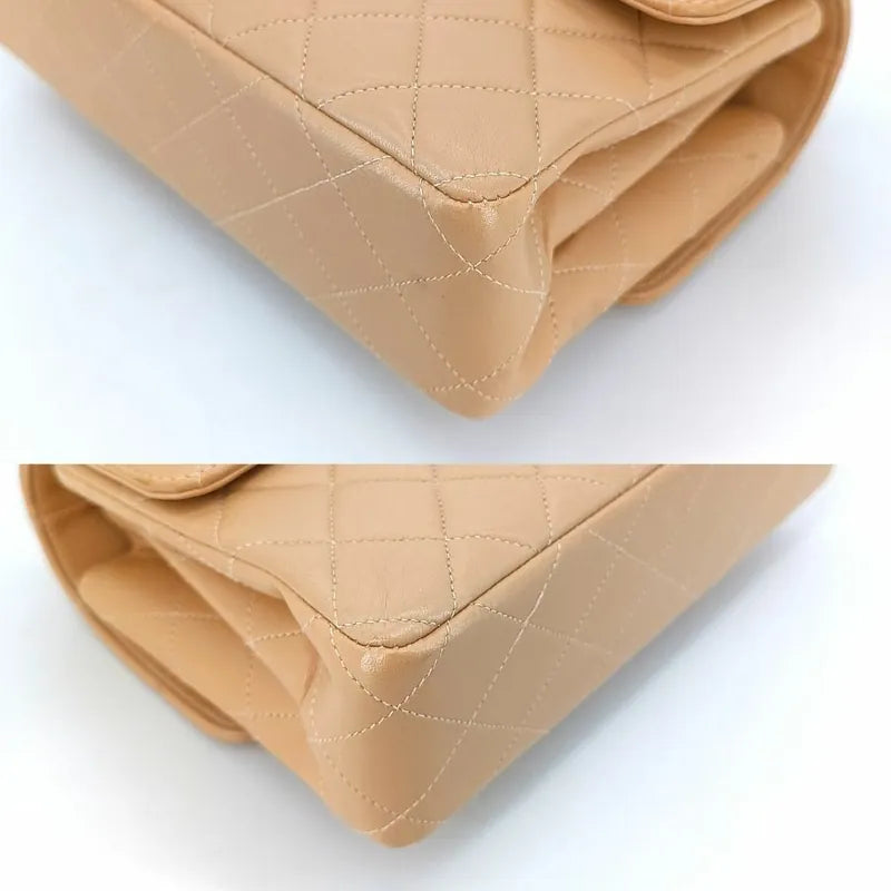 c343-chanel-vintage-beige-lambskin-23cm-double-side-flap-bag