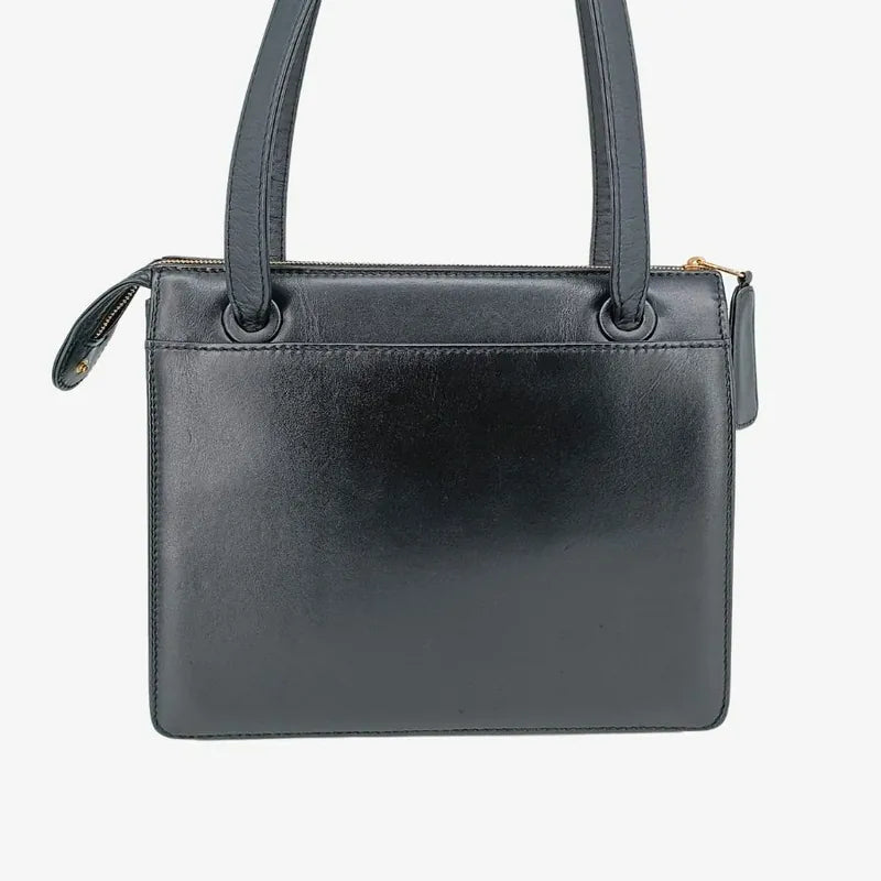 jah85-chanel-vintage-black-lambskin-embroidered-logo-tote-bag