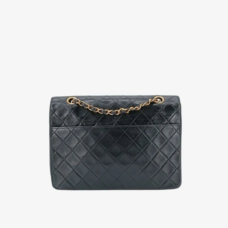 jah76-chanel-vintage-black-lambskin-quilted-flap-bag