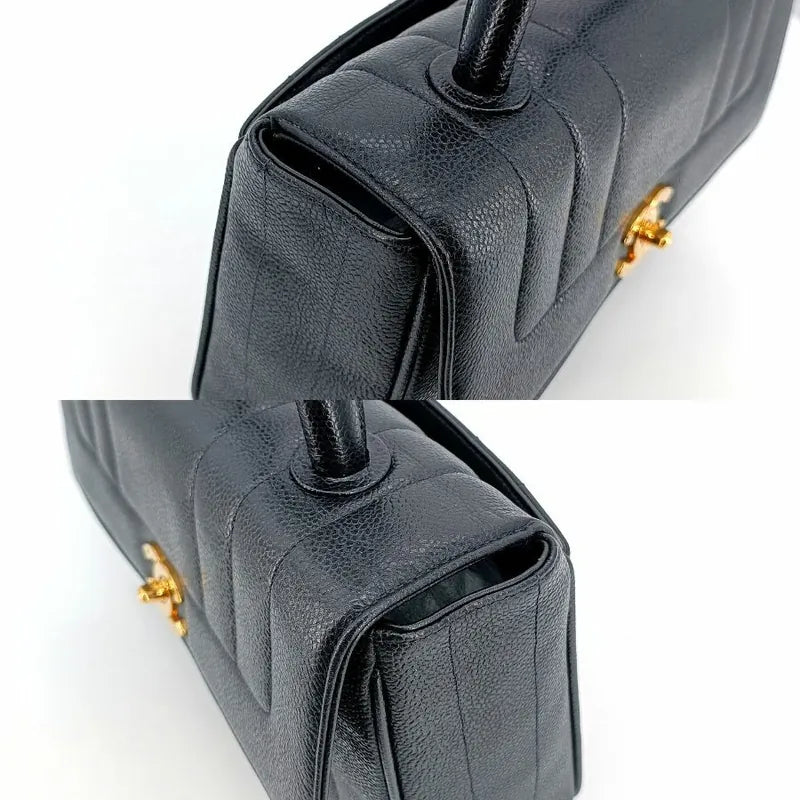 c361-chanel-vintage-black-caviar-leather-vertical-flap-handbag