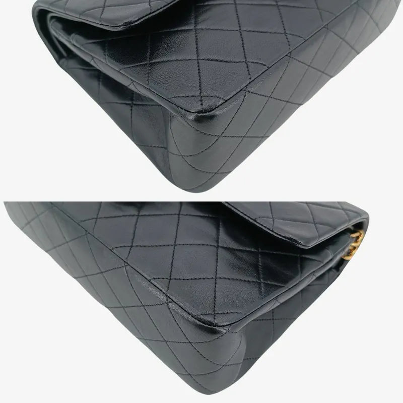 ra839-chanel-vintage-black-lambskin-25cm-classic-flap-bag