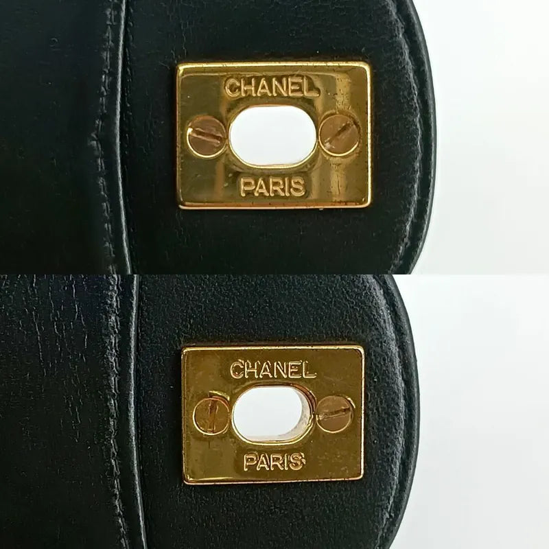 js536-chanel-vintage-black-lambskin-23cm-double-side-flap-bag